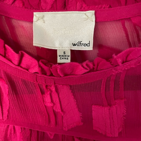 Aritzia Wilfred Le Fou fuschia pink blouse - Picture 3 of 3